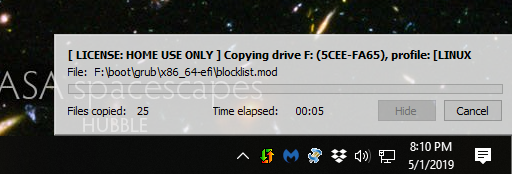 USBFlashCopy in progress