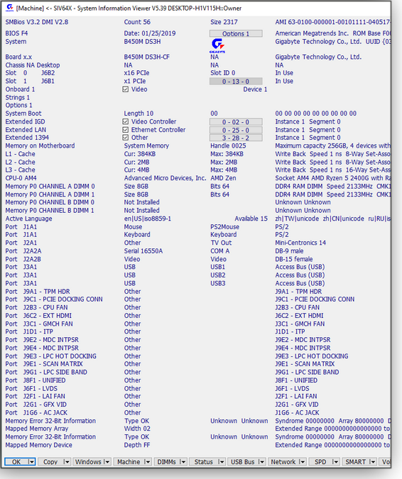 Hardware stats