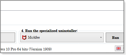 Run the specialized uninstaller option