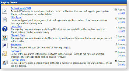 Smart PC Care's Registry scan Smart PC Care's Registry scan