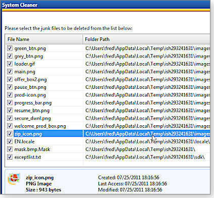 Smart PC Care scan results Smart PC Care scan results