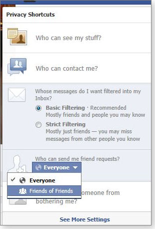 Friend request control Friend request control