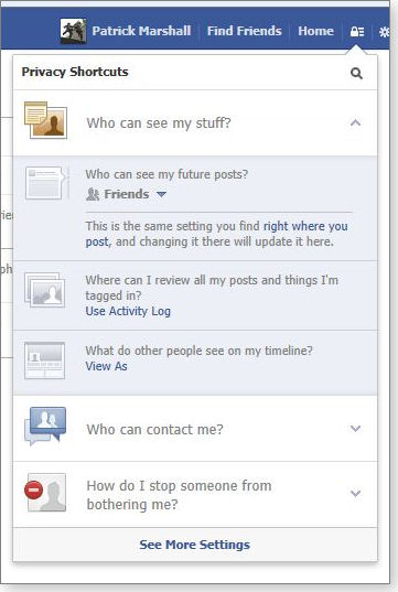 Privacy shortcuts Privacy shortcuts