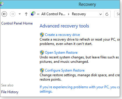 Advanced recovery tools Advanced recovery tools