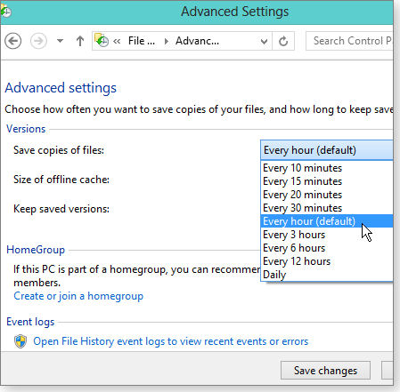 Advanced backup settings Advanced backup settings