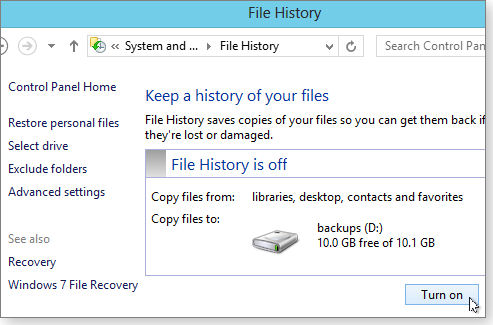 Backup location Backup location