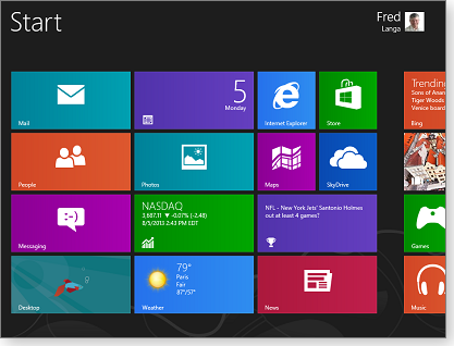 Refreshed Start screen Refreshed Start screen