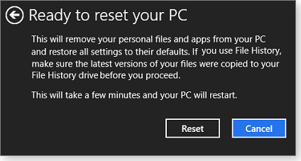 Ready for reset Ready for reset