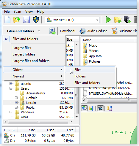 Folder Size oldest-file search Folder Size oldest-file search