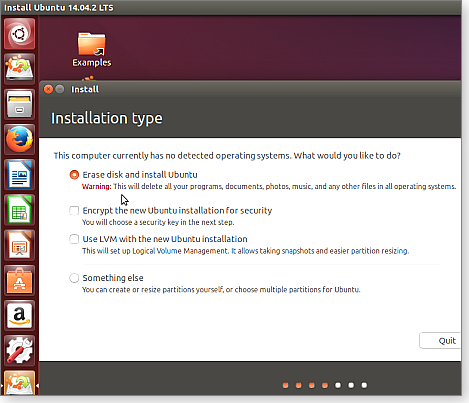 Erase disk and install Erase disk and install
