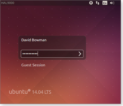 Ubuntu sign-in screen Ubuntu sign-in screen