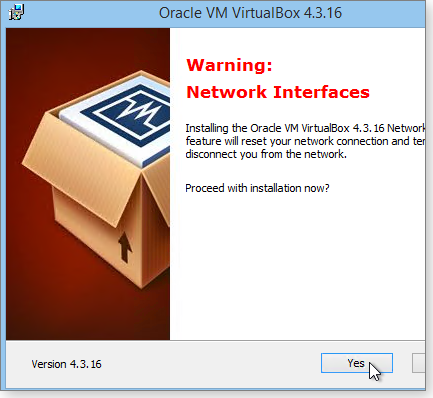 VirtualBox warning VirtualBox warning