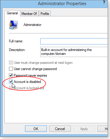 Disable master admin account Disable master admin account