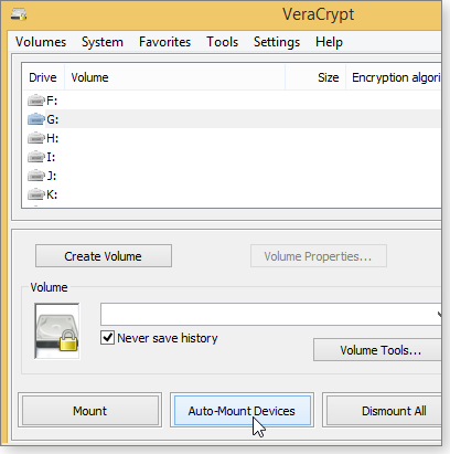 VeraCrypt automount VeraCrypt automount