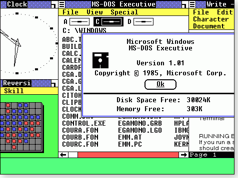 Windows 1.01 Windows 1.01