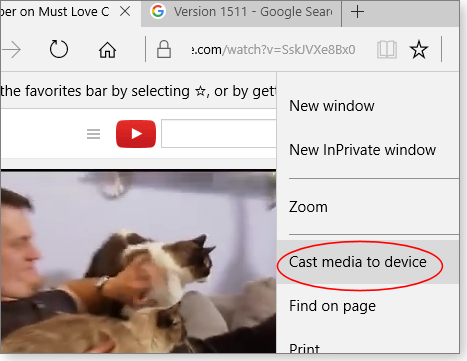 Cast media to device Cast media to device