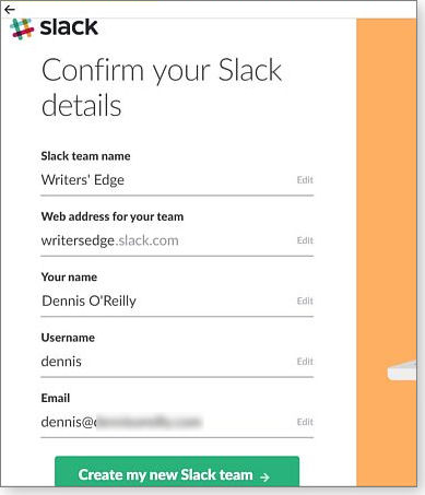Slack setup Slack setup